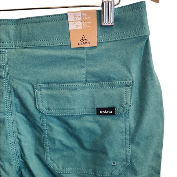 NWT Men’s PrAna Teal Stretch Zion Hybrid Shorts with Belt sz 31 - Picture 3 of 11
